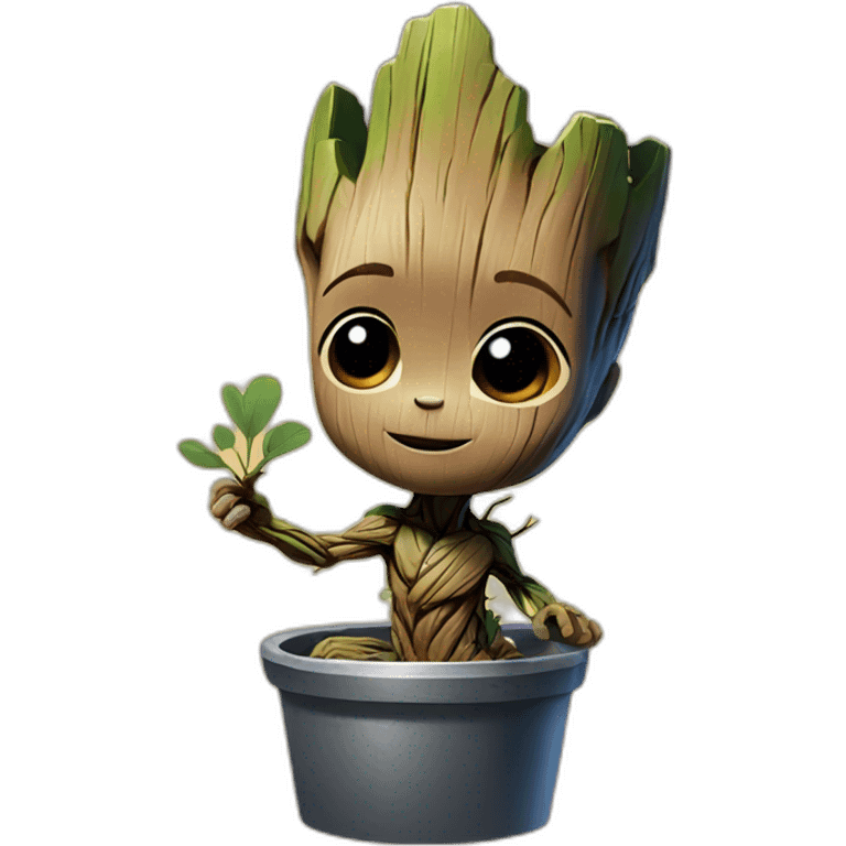 baby groot love emoji