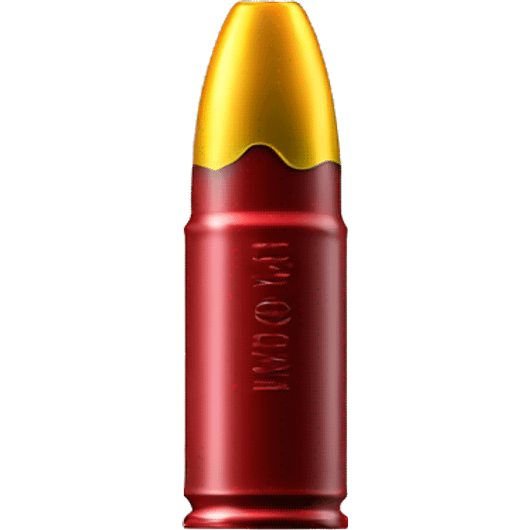 Realistic 12 gauge Shotgun shell bullet isolated.  emoji