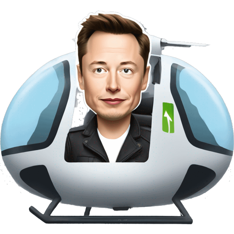 
Elon Musk on a helicopter emoji