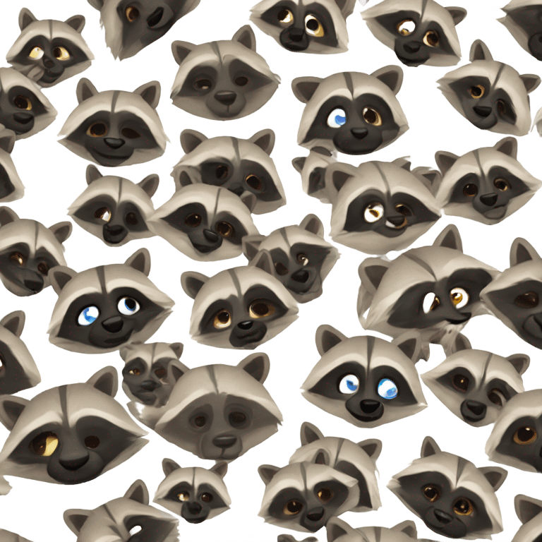 Raccoon party emoji