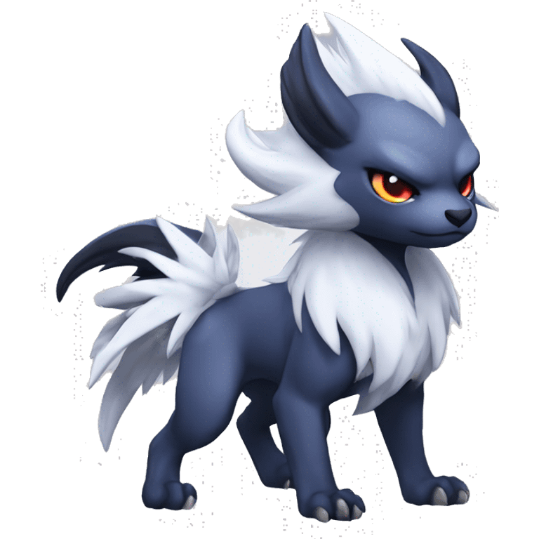 Edgy Cool Kawaii Baby Chibi Nargacuga-Absol-Pokémon Full Body Detailed High Quality emoji