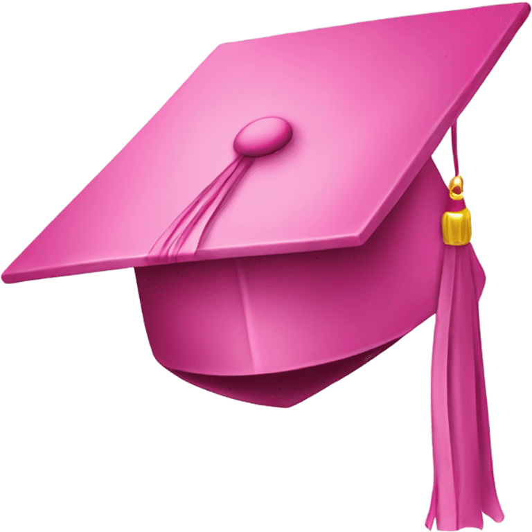 Pink grad cap emoji