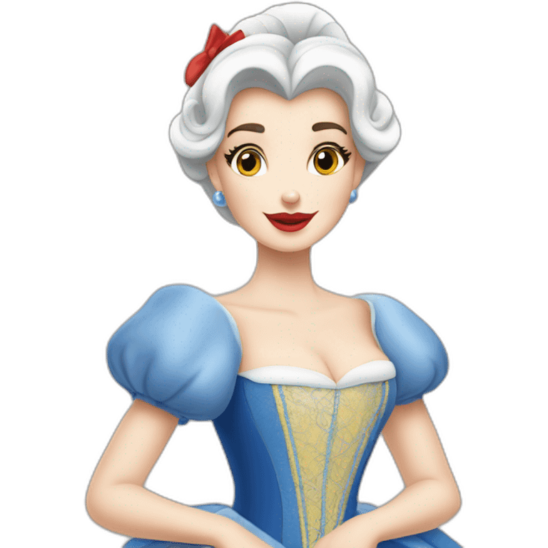 blanche neige serrant la main de cendrillon emoji