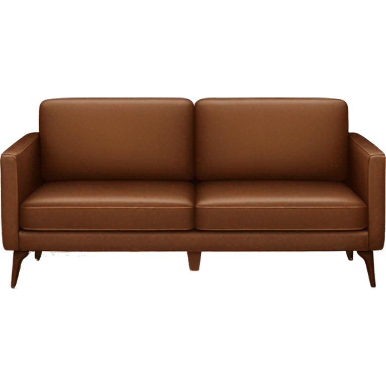 Brown leather mid century-modern couch from WestElm emoji