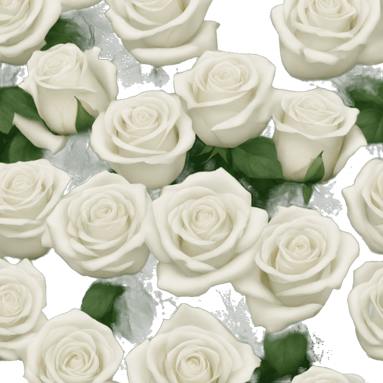 White roses  emoji