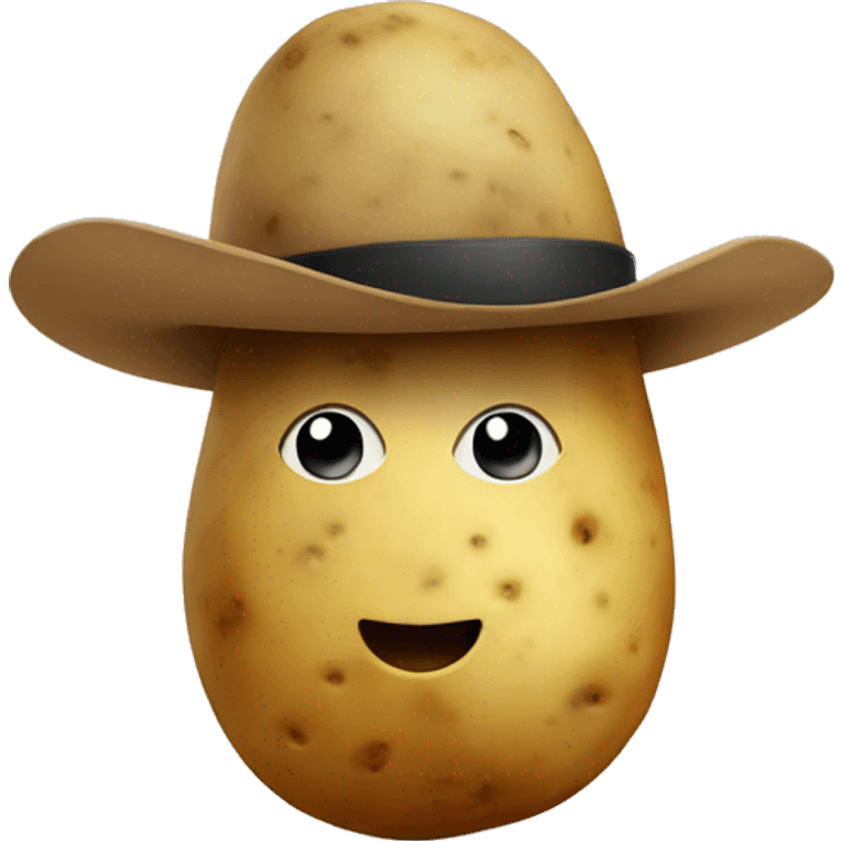 Potato with a hat emoji