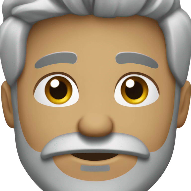 hombre cabello gris y barba emoji