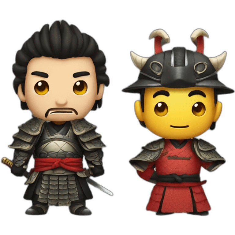 samurai and dragon emoji