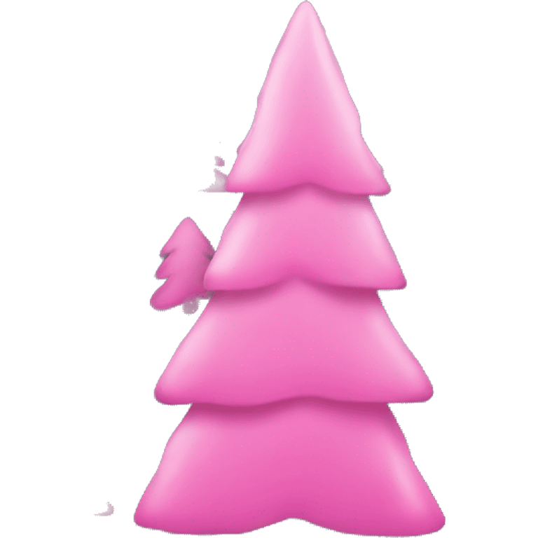 Pink Christmas tree with bows emoji