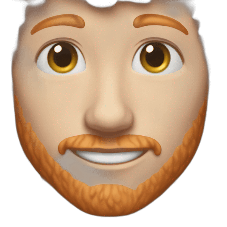 handsome 34 year old ginger with short hair model emoji