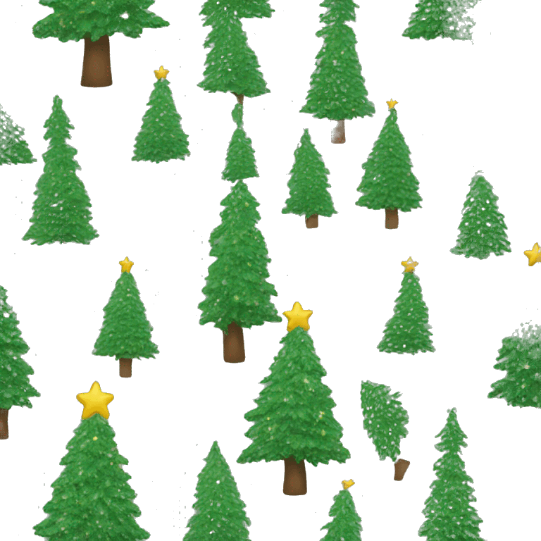 Flocked Christmas tree emoji