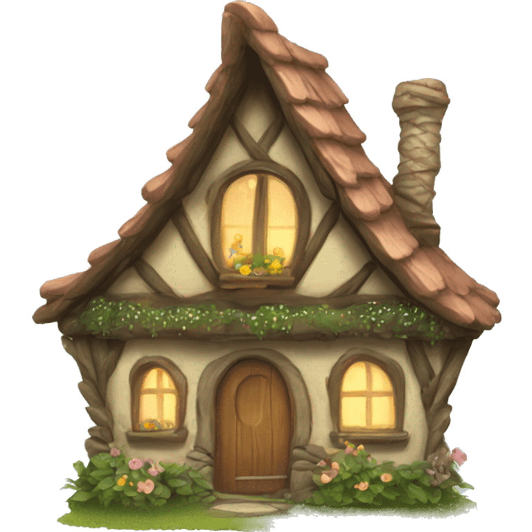  A fairy cottage house emoji