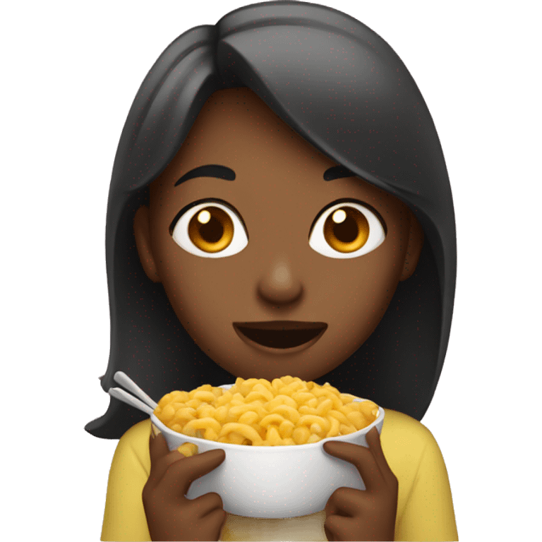 Girl eating emoji