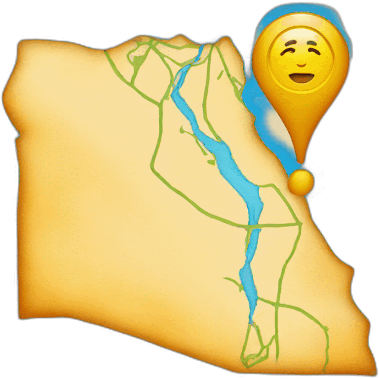 Map with Egypt pinned emoji