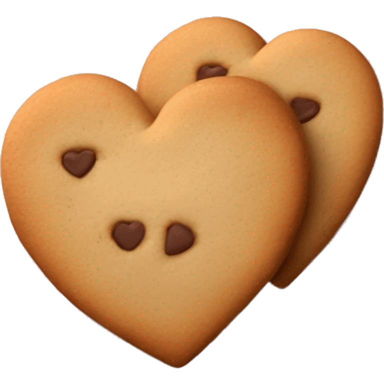 heart shaped cookies on a plate  emoji