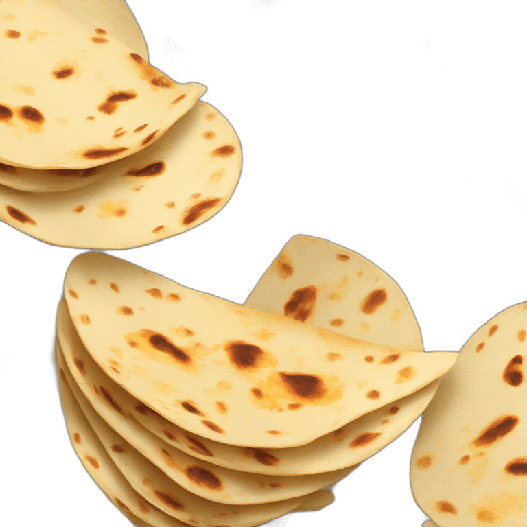 Small Stack of tortillas with some grill marks emoji