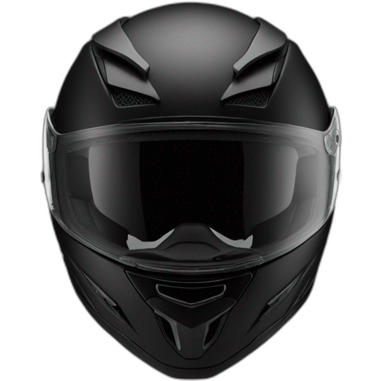 motorcycle helmet front black fullface emoji