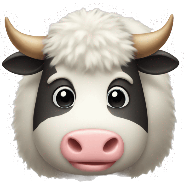 Fat fuzzy cow emoji