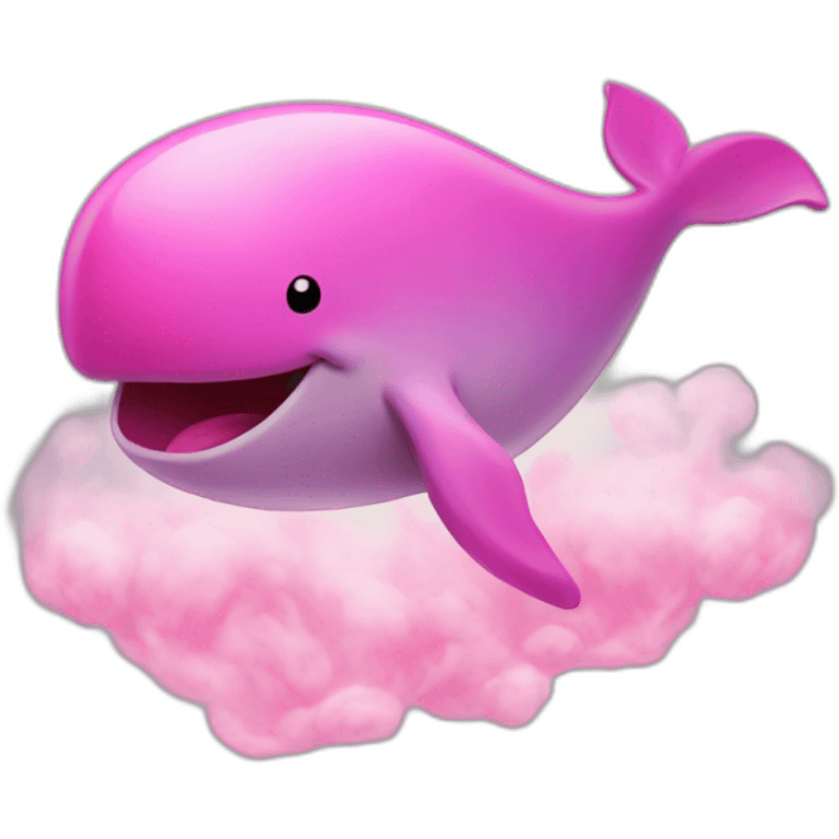 pinkish whale smoke from head emoji