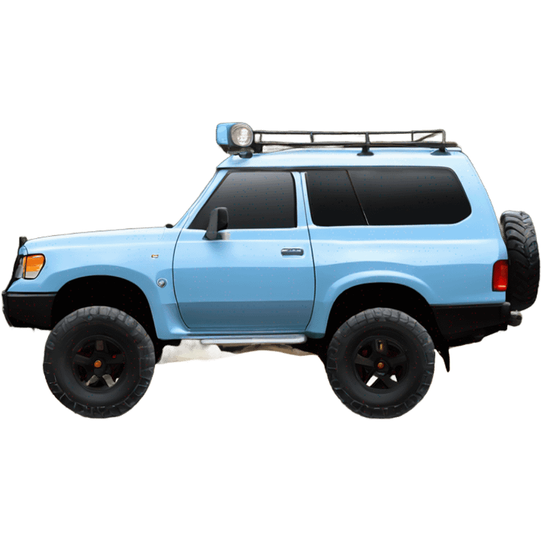 4WD baby blue Nissan patrol gq  emoji