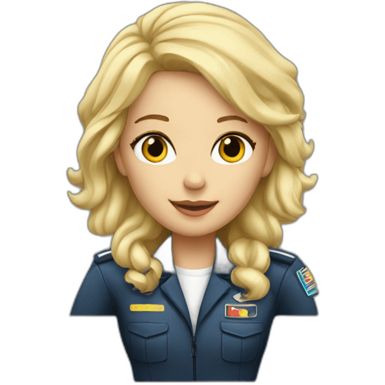 pilot blonde girl emoji