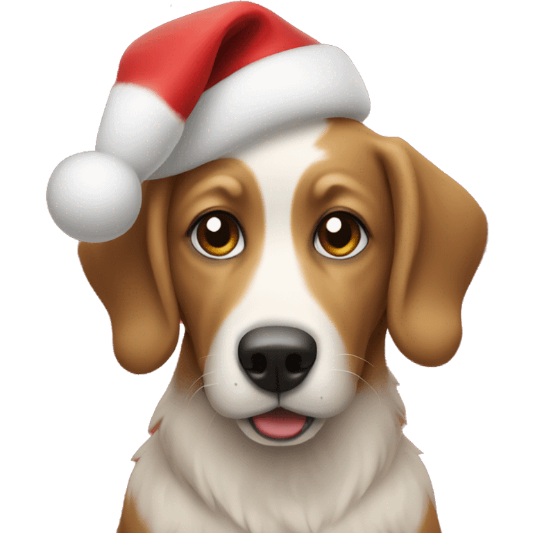 Christmas dog emoji