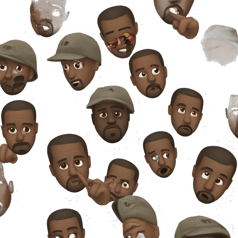 Kanye west having fun  emoji