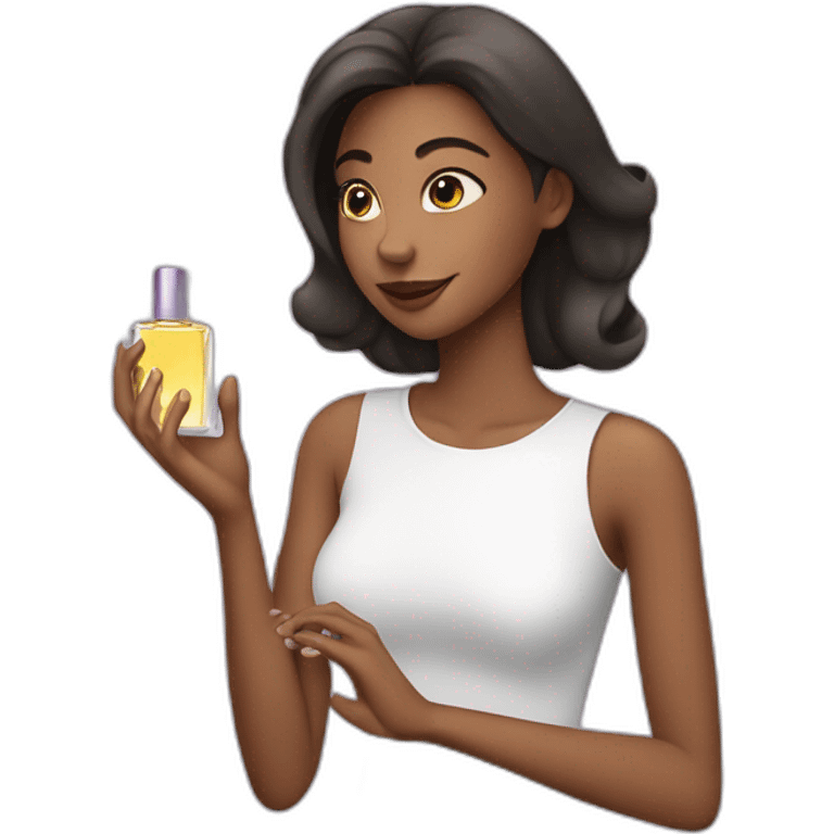 Girl applying perfume emoji