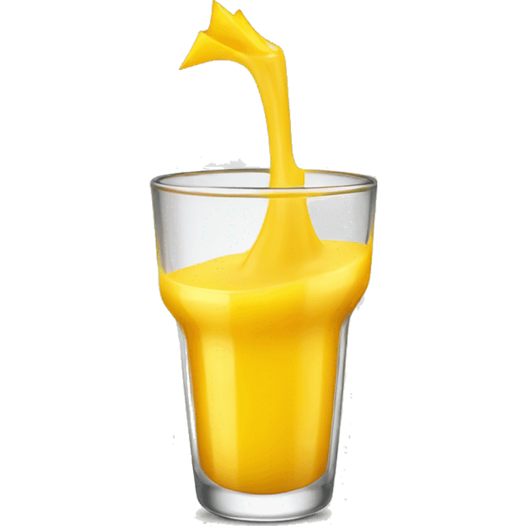 Stream of yellow mango juice emoji