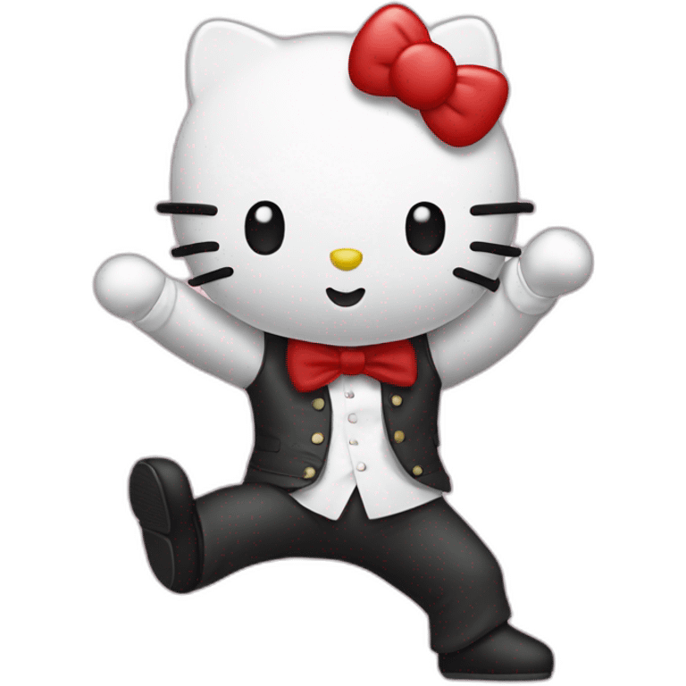 Putin as hello kitty dancing emoji