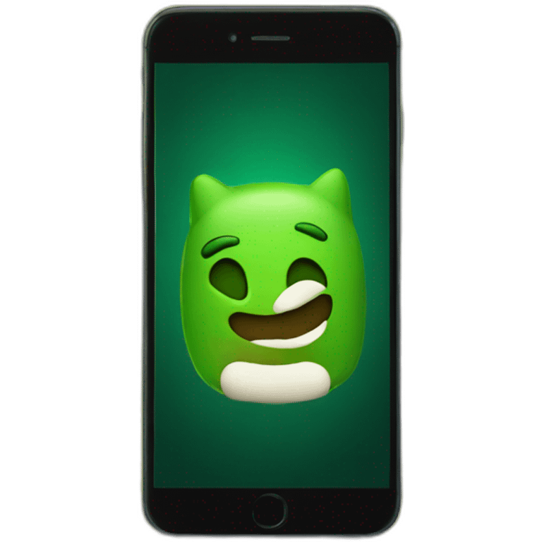 A phone inthe forest emoji