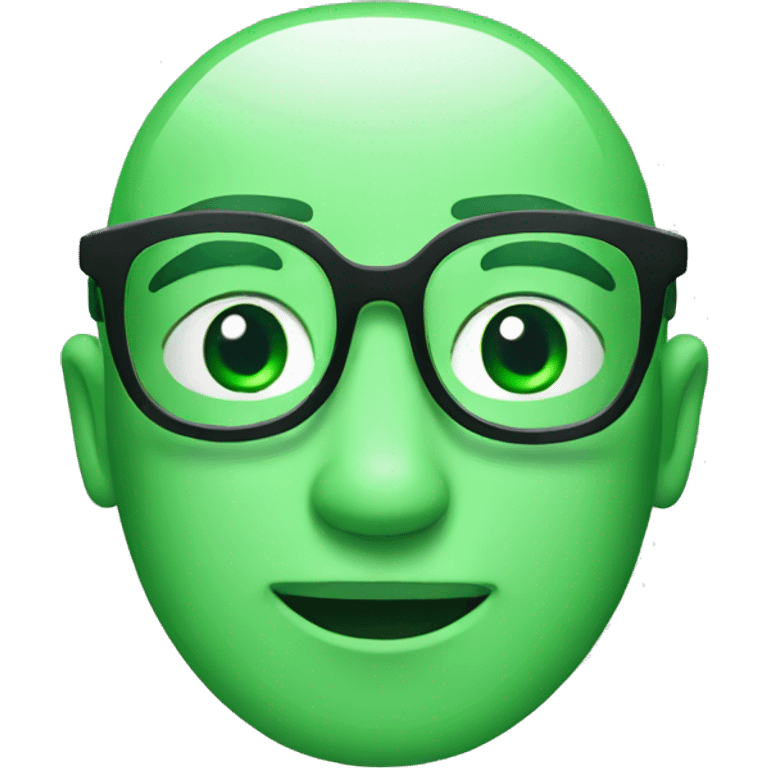 Green glasses emoji