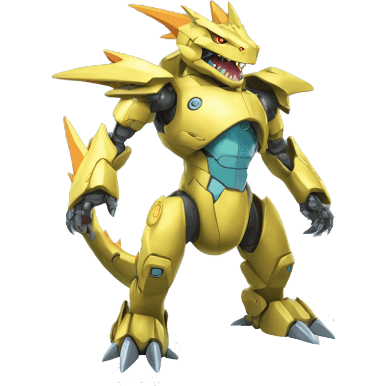 Mechanical Tyranitar-Charizard-Medabot-Mecha full body emoji