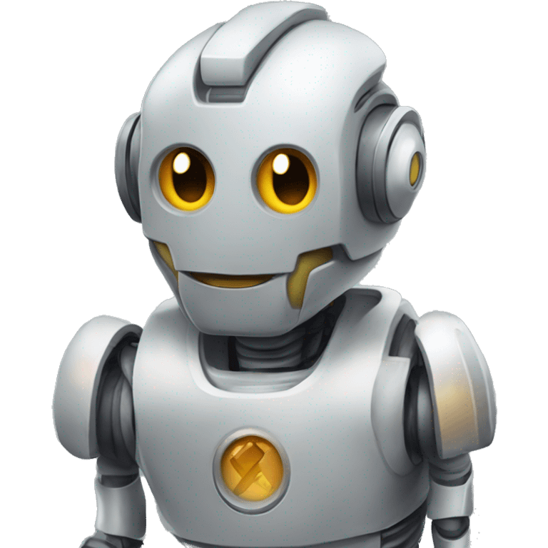 robot con la palabra mervis emoji