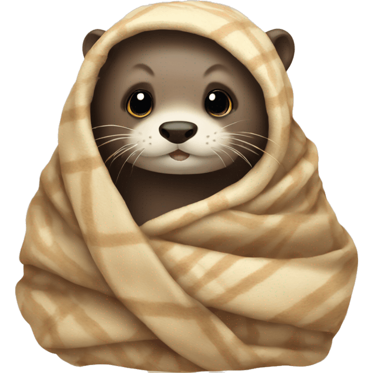 otter in blanket emoji