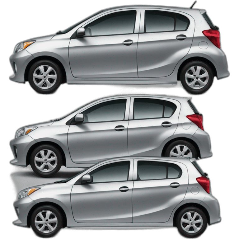 Perodua Myvi 1st generation in silver color emoji