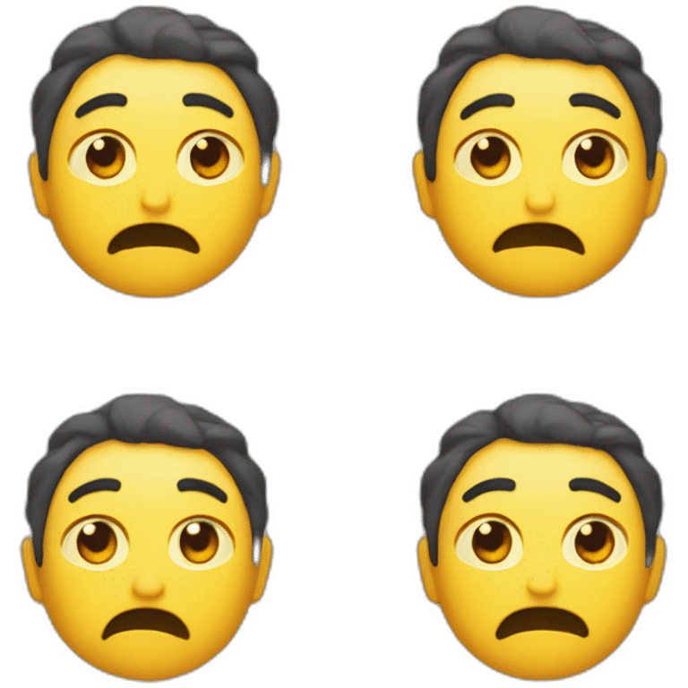 emojie jaune qui fais peur emoji