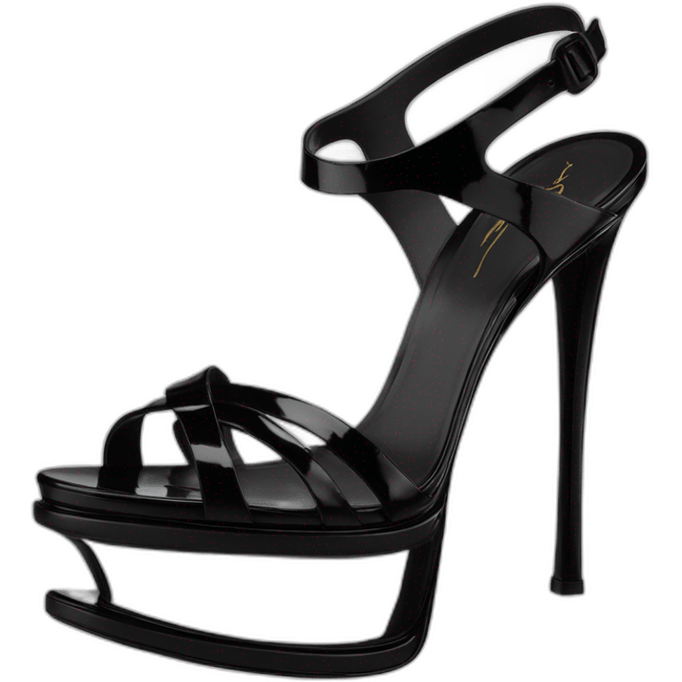 Ysl heel sandal TRIBUTE PLATFORM SANDAL black PATENT LEATHER emoji