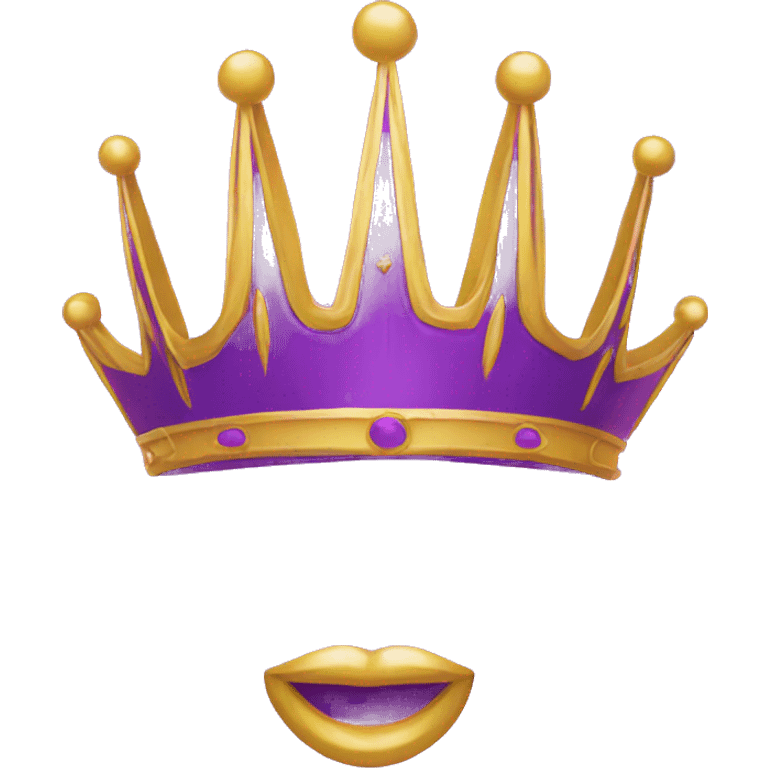 Neon purple crown on letters FOUNDER emoji