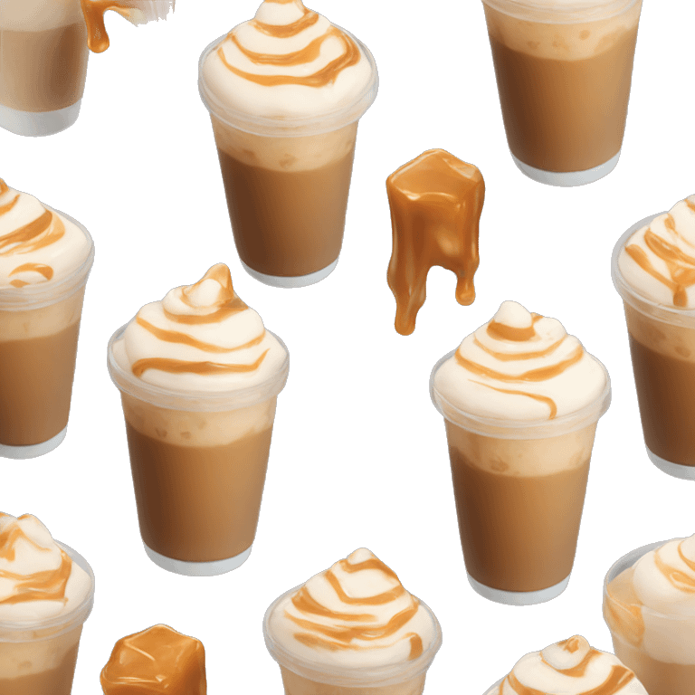 Ice latte with caramel  emoji