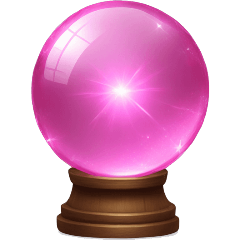 Pink glowing crystal ball emoji