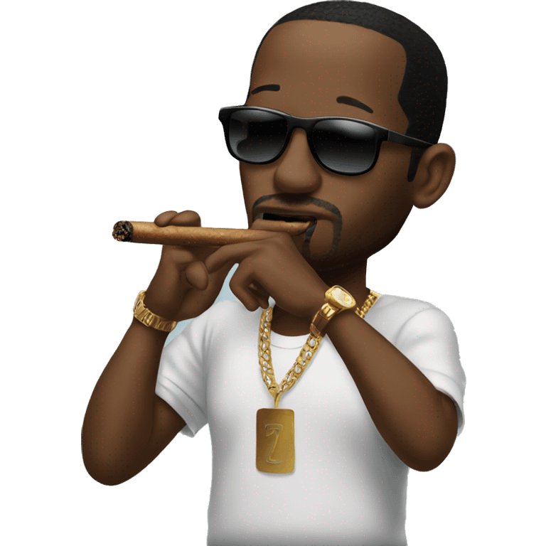 Juicy J smoking a cigar emoji