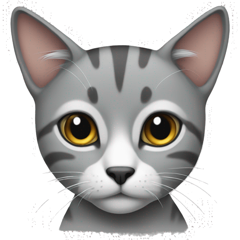 Cat gray emoji