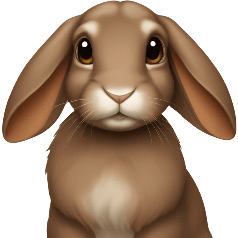 totally brown lop eared rabbit  emoji