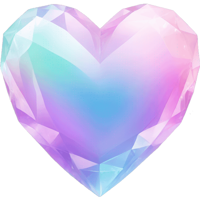 Pastel gradient heart crystal  emoji