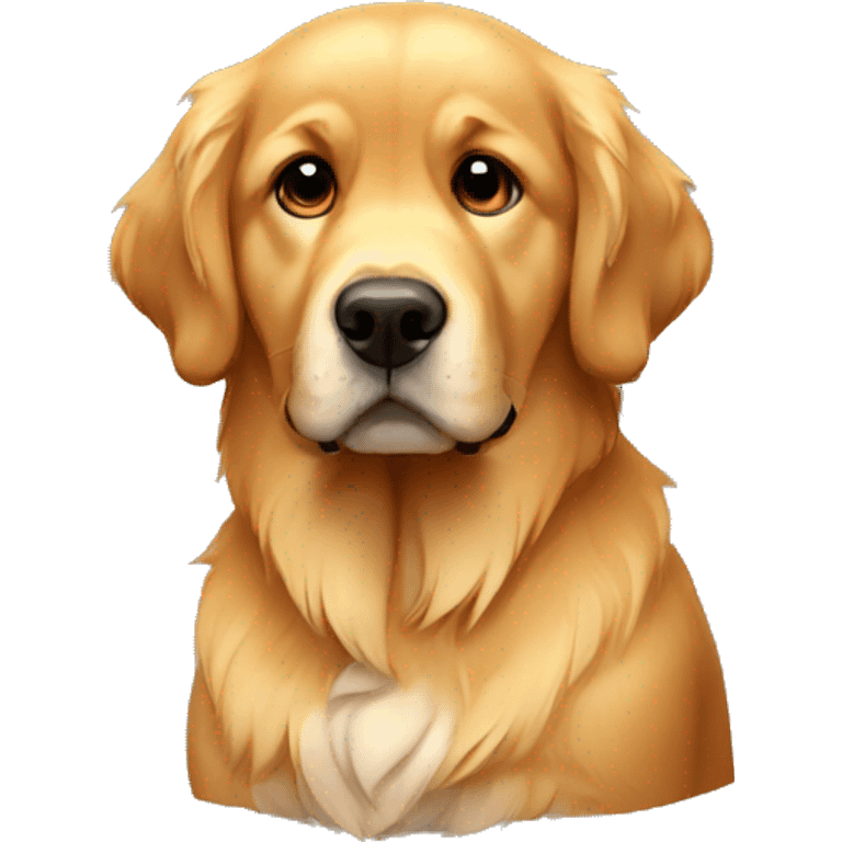 cachorro Golden retriver triste emoji