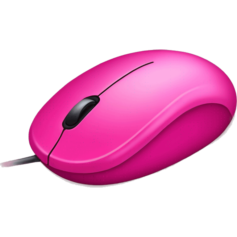 Rosered Pink “computer mouse” with hot pink accents  emoji