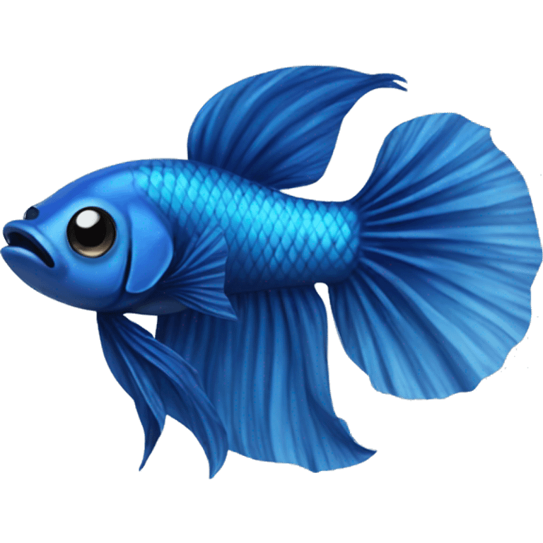 Blue betta fish emoji