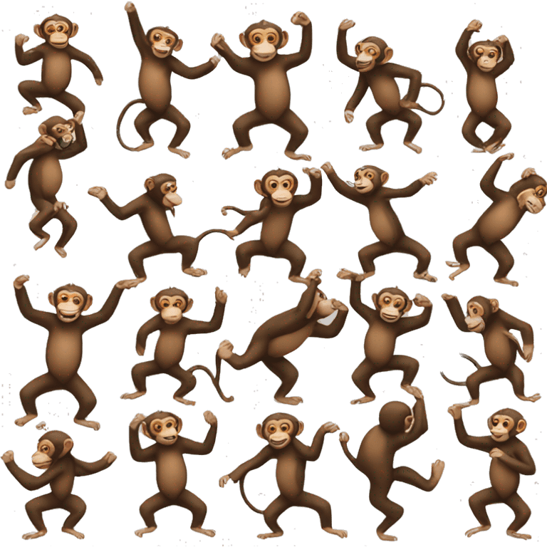 Monkeys dancing emoji