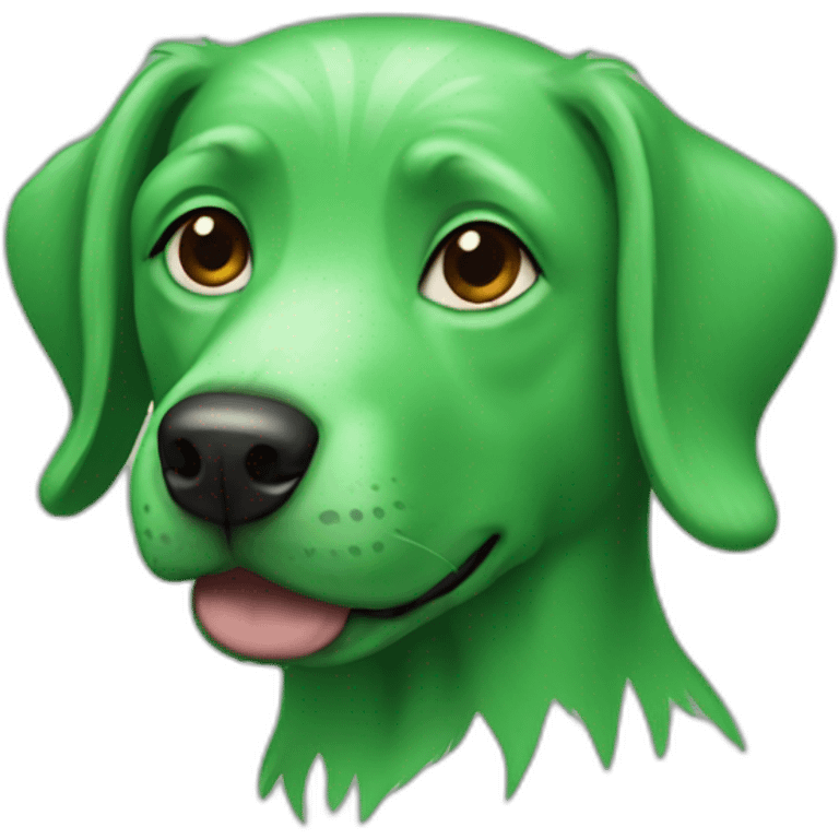 Green dog emoji